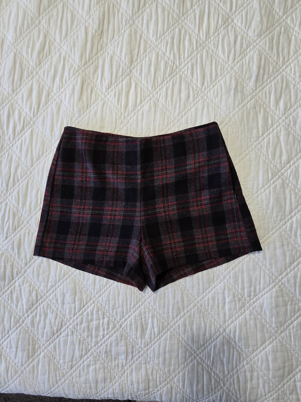 Forever 21 Plaid High-Waist Mico Length Cut Dark Academia Women's Shorts Size S